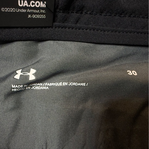 Under Armour Court Golf 10” black shirts men’s sz 30 nwt new - Picture 8 of 9
